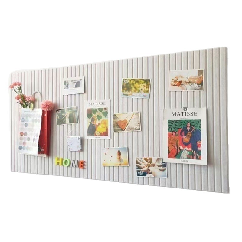 Vertical Stripesd Felt Board Photo Wall Living Room Office Decoration Kindergarten Classroom Work Display Column Anti-Collision Wall Sticker
