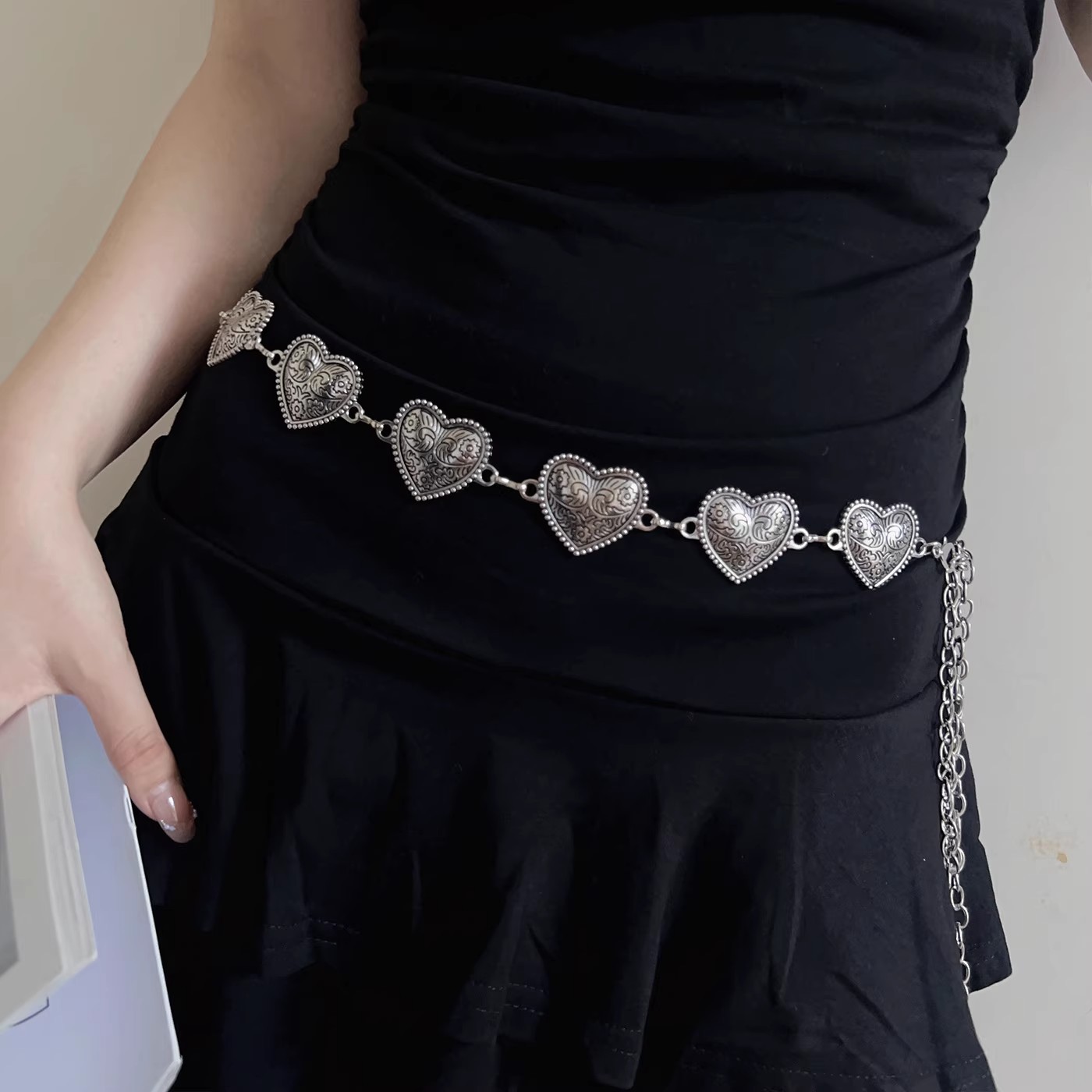 Summer Fashion Metal Waist Chain Retro Butterfly Thin Belt Accessories Versatile Dress Belt Chain High-End