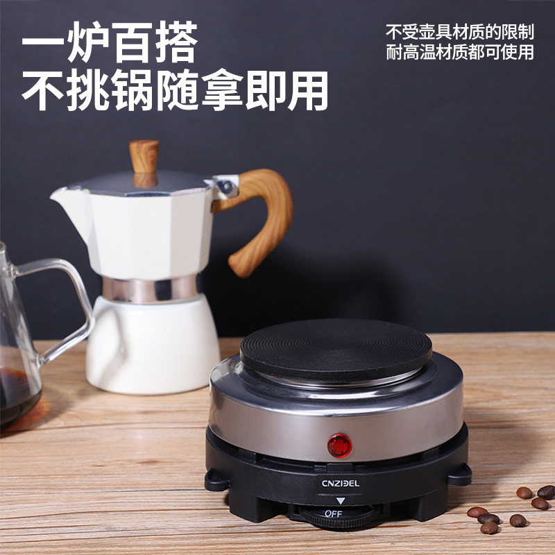 Круглая нержавеющая сталь 500W электрическая плита, многофункциональная лабораторная мини чайная плита, маленькая электрическая Мока плита, оптовая продажа