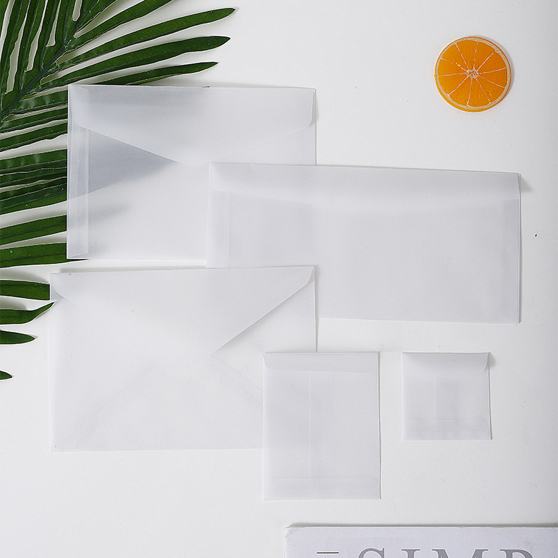 Transparent Sulfuric Acid Paper Envelope Wholesale Wedding Invitation Envelope Stamping Blank Wear Nail Art Card Packaging Storage