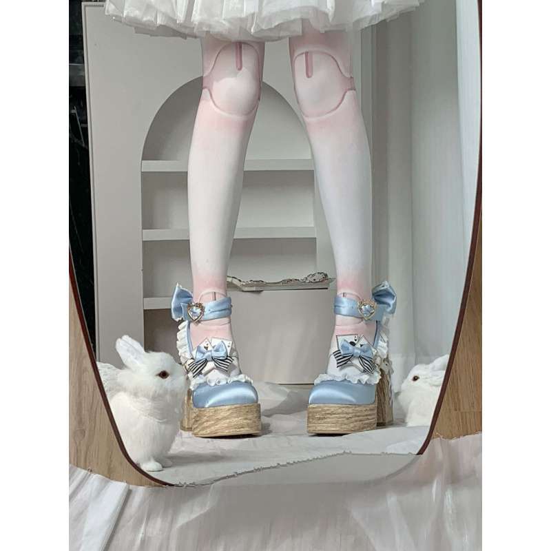 Cute Lolita Shoes Super High Heels Fairy Shoes Lolita Shoes Girls Sweet and Elegant Waterproof Platform