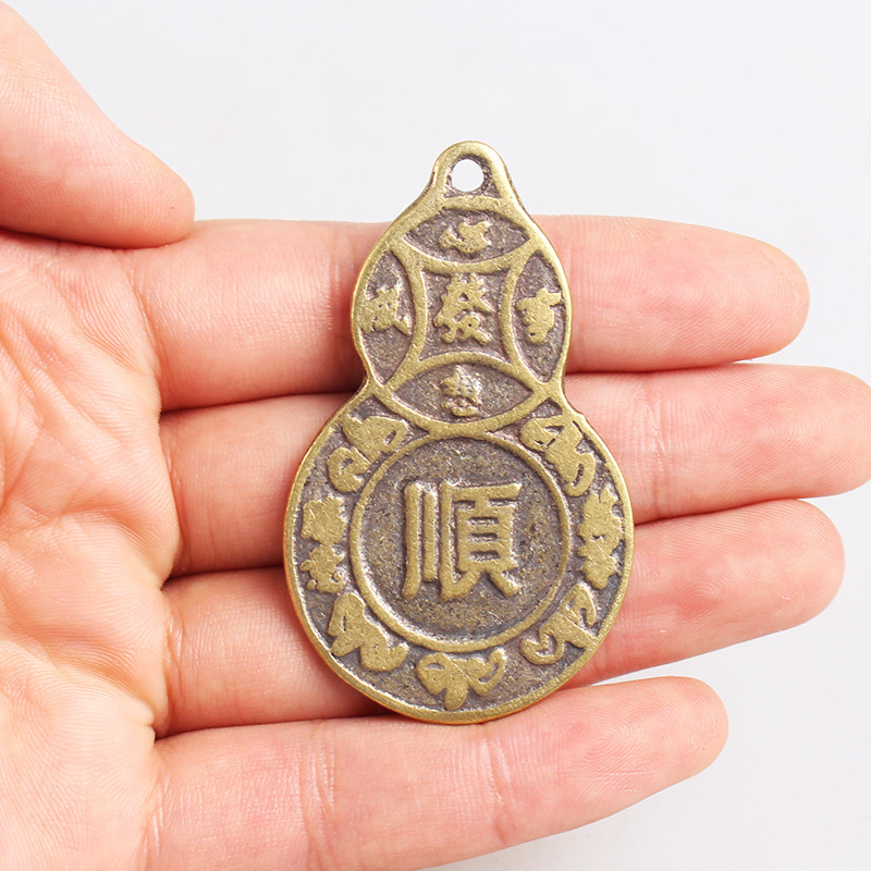 Brass gourd money gourd money bagua shun metal crafts wholesale factory direct sales