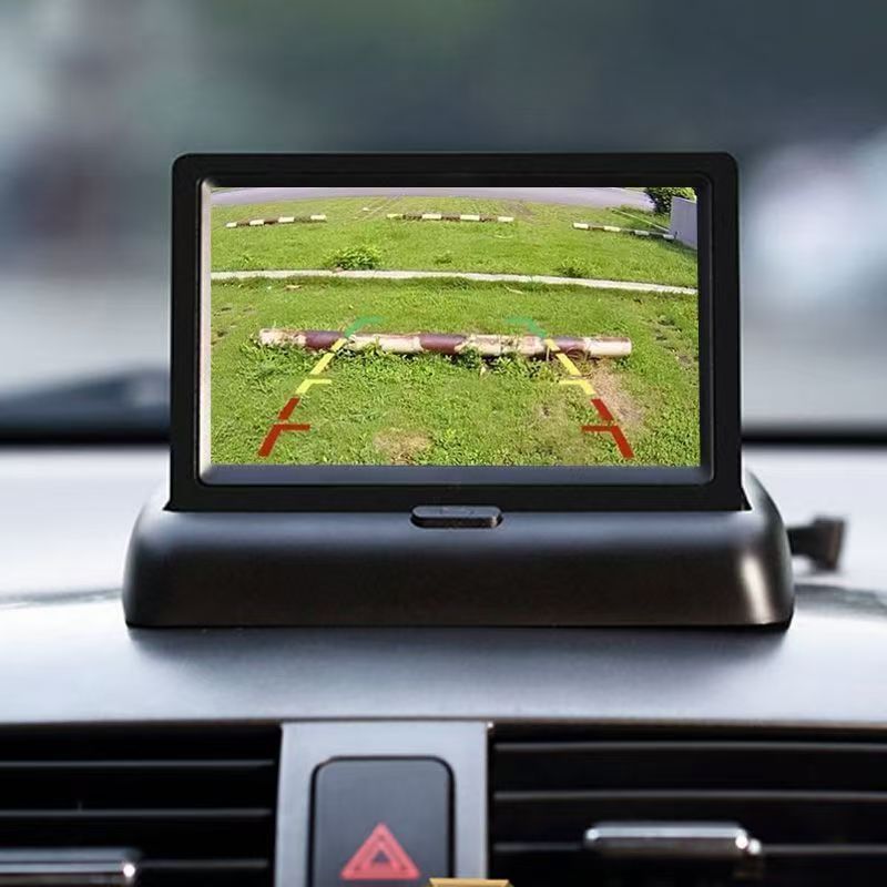 High-Definition High-Brightness Car 4.3-Inch Foldableing Display with Visual Reversing Image Priority Dvd Video Display Small