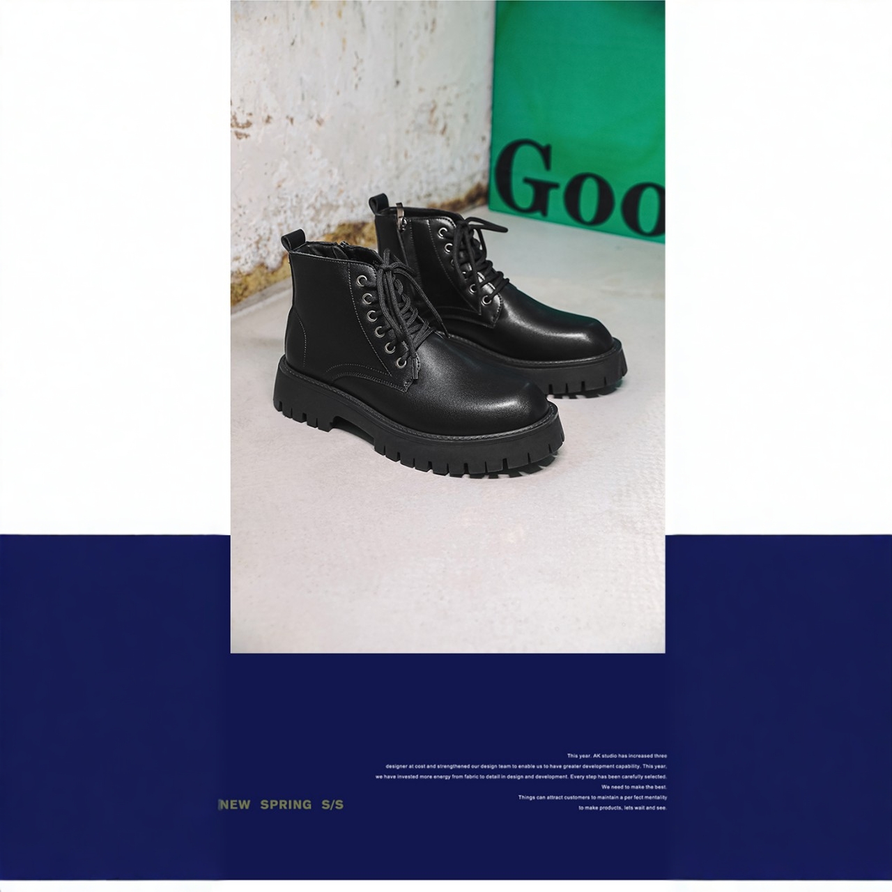 Martin Boots Men's Boots British Style Men's Spring and Summer Men's Shoes Chelsea Low-top Middle-top High-top Leather Shoes Couple's Shoes