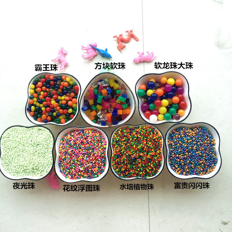 Светящиеся бусины Большие бусины Гидропонные шарики Водные шарики Океанические кристальные бусины