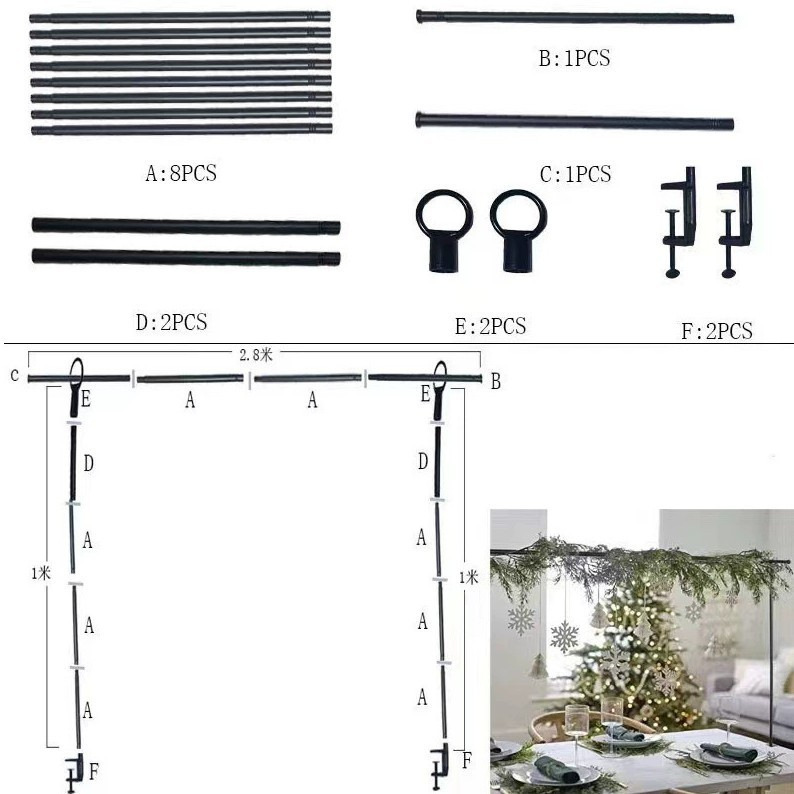 Кросс-бордерная горячая новинка, настольная арка, декоративная подставка для дня рождения, регулируемая железная арка