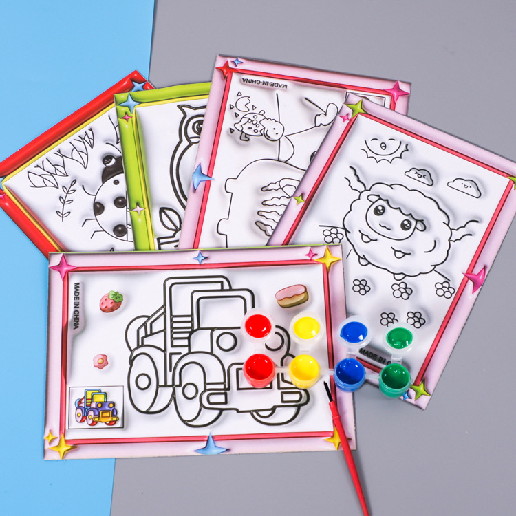 Creative coloring painting children's handmade painting educational toys kindergarten prizes gifts Christmas small prizes batch