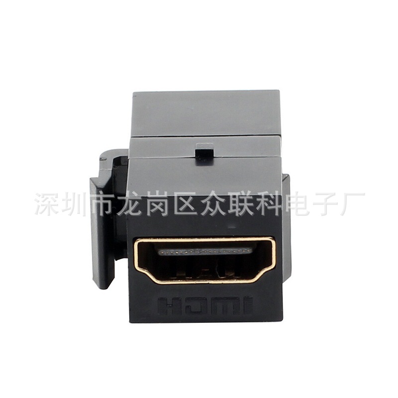 HDMI2.0 Female to Female Adapter 4K High-definition Panel Module Straight-through Head Keystone Converter with BucKle