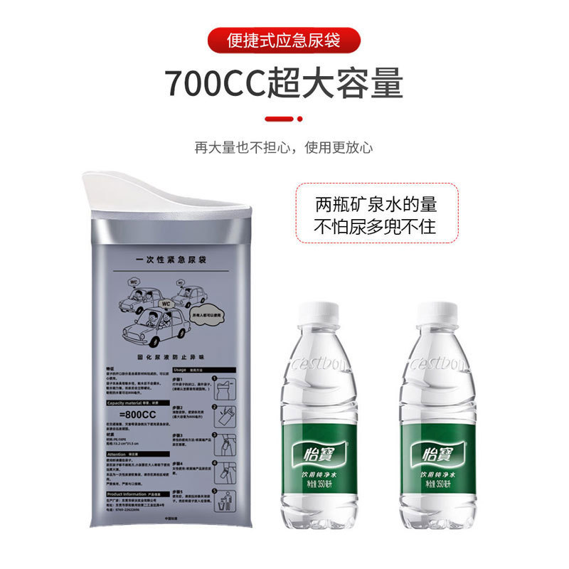 Chinese Disposable Urine Bag Car Emergency Pee Bag Portable Traffic Jam Car Pee Artifact Unisex