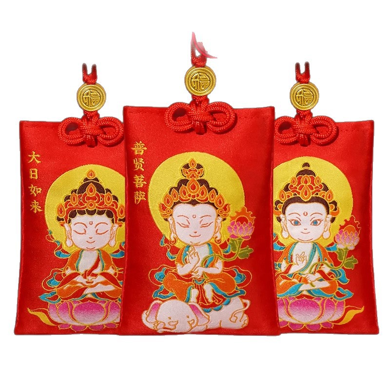 Wholesale Lucky Bags 2026 Zodiac Horse, Rat, Ox, Rabbit, Rooster Auspicious Fortune Bag Pendant for the Year of the Horse, Ben Ming Tai Sui Lucky Bag