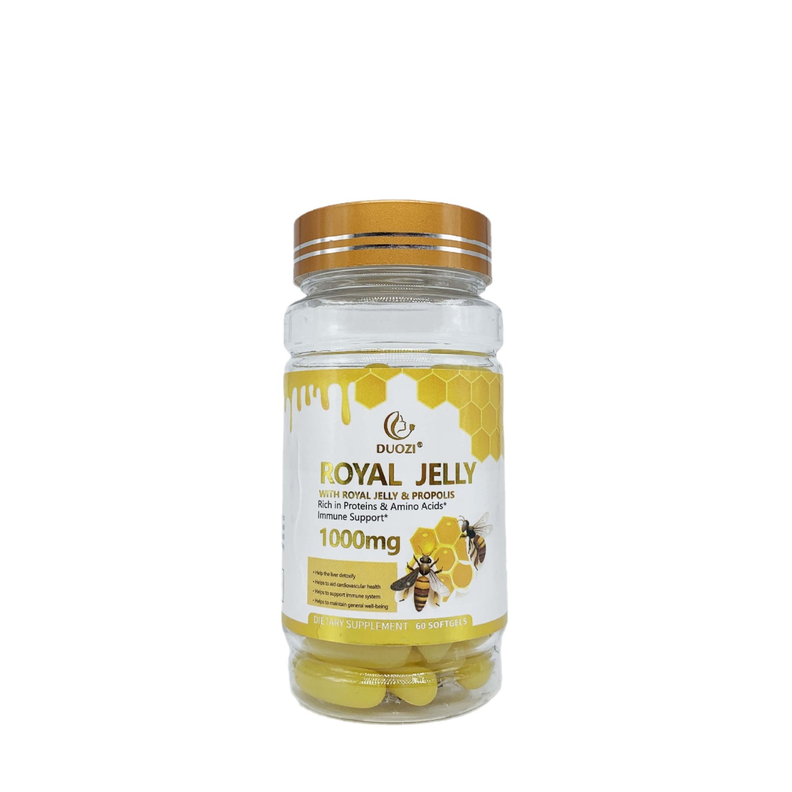 Amazon cross-border trade royal jelly soft capsule 1000mg middle-aged and elderly people regulating immunity royal jelly capsule
