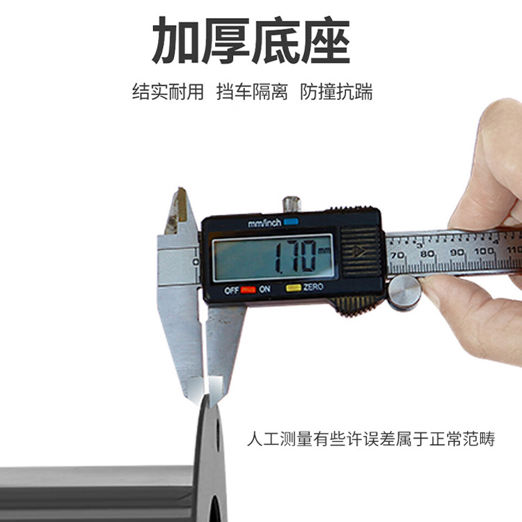 Stainless steel portable movable road pile warning column thickened isolation movable embedded thickened car barrier anti-collision column