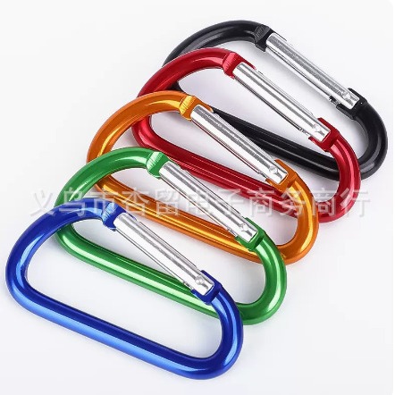 Пряжка №5 альпинистская алюминиевый сплав D-образная подвесная пряжка для скалолазания безопасность пряжка пружинный крюк для багажа рюкзака