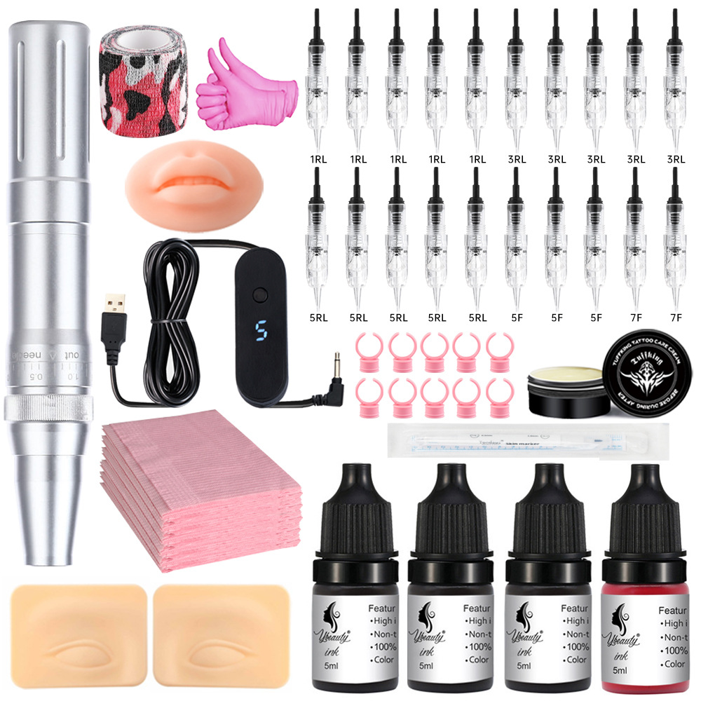 Ybeauty Tattoo Machine Set Eyebrow Tattoo Hair Mist Eyebrow Bleaching Lip Color Contact Lens Thread Tattoo Supplies Beauty Salon Special