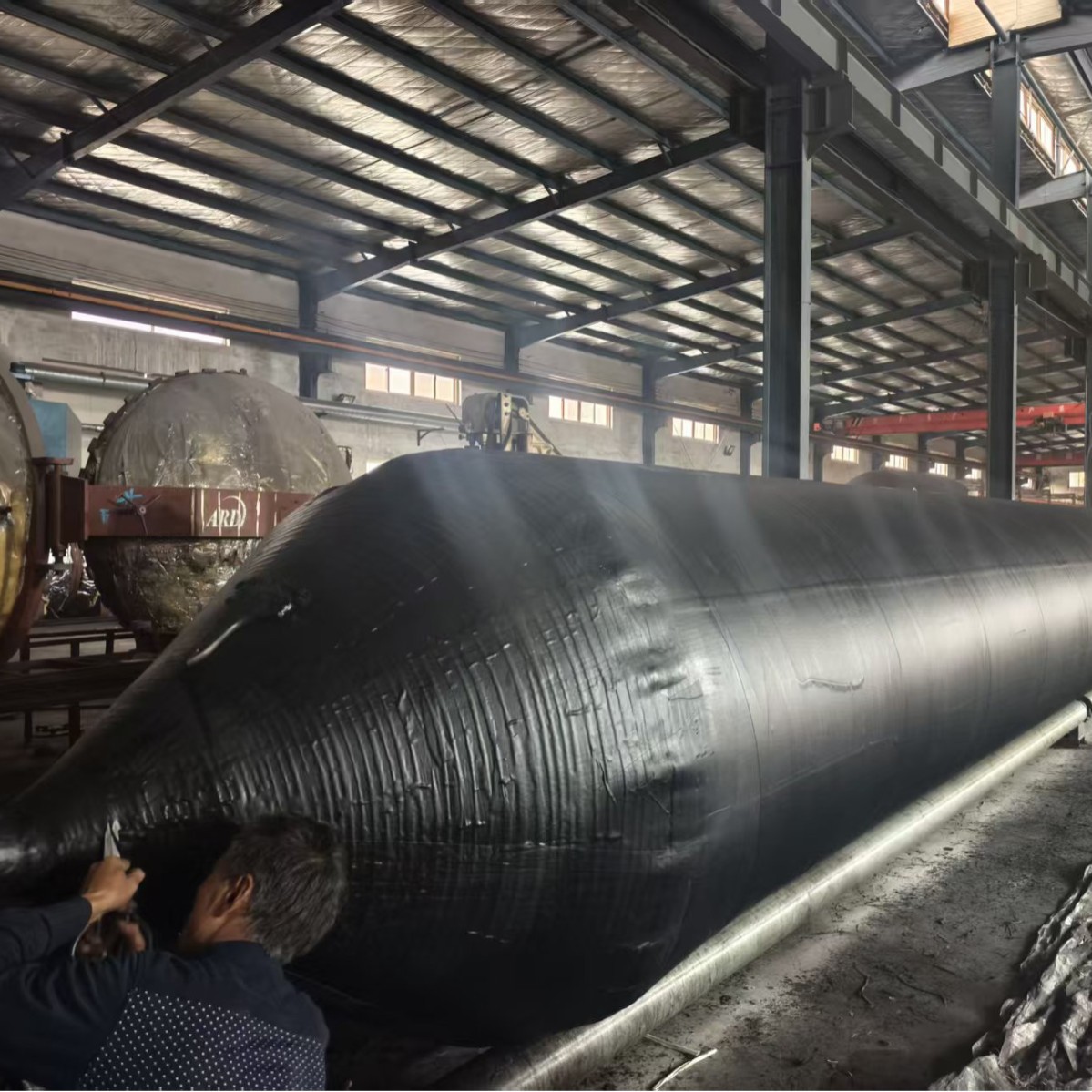 Qingdao Factory Marine Airbags, Pressure-Resistant Rubber Airbags, Upper and Lower Water Ship Airbags, Can Be Customized in Size