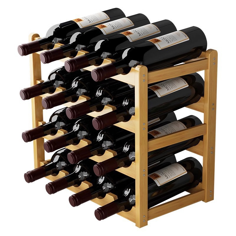 Red Wine Rack, Home Wine Rack, Display Rack, Wine Cabinet Storage Rack, Multi-Bottle Grids for Wine, Simple Desktop