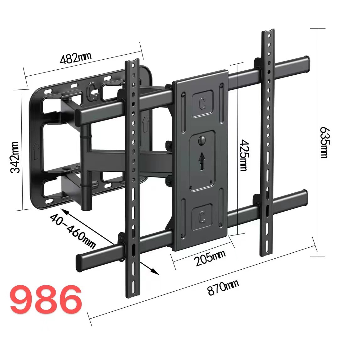 TV stand wall swing rack universal telescopic rotating TV stand 32-55 inch folding TV stand