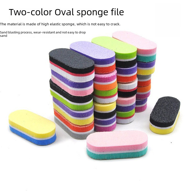 Mini Small Sponge Tofu Block Nail File Polished on Both Sides High Elastic Sponge Special Polishing Grinding for Nail Art