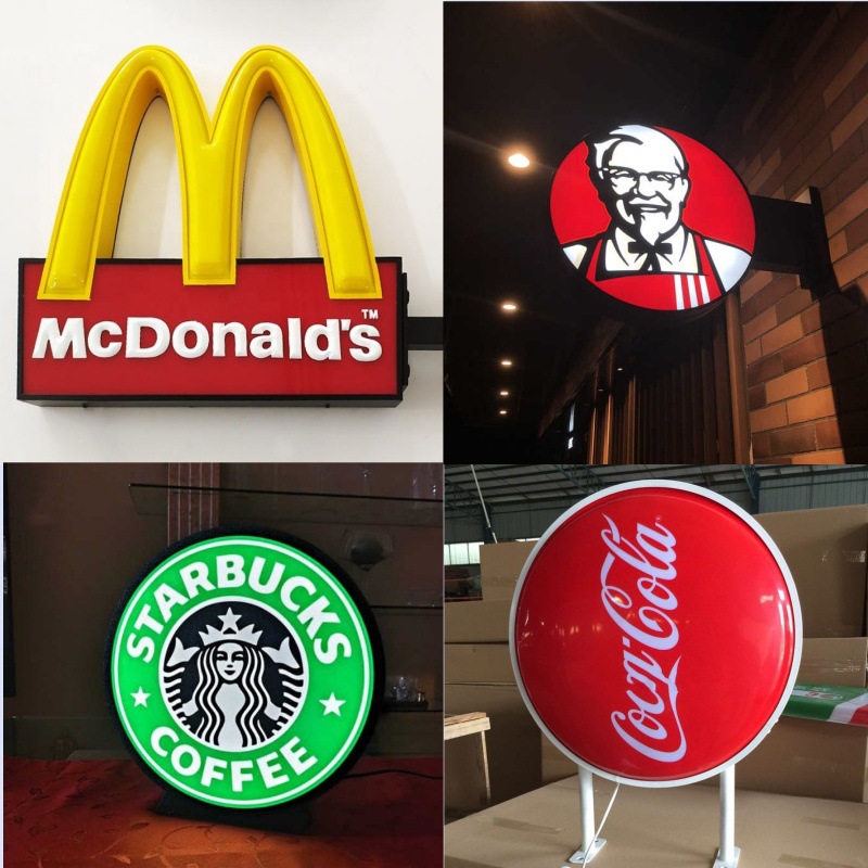Kfc Kfc Mcdonald's Burger Shop Side-Mounted Advertising Light Box Led Sign Light Plate Luminous Characters Waterproof Acrylic