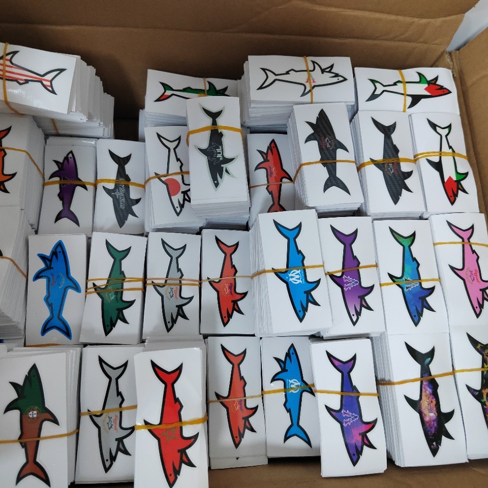 National Flag Label, Shark Label, Personalized Label, Glue Label, Self-Adhesive Glue Crystal Glue, Pu Glue Label