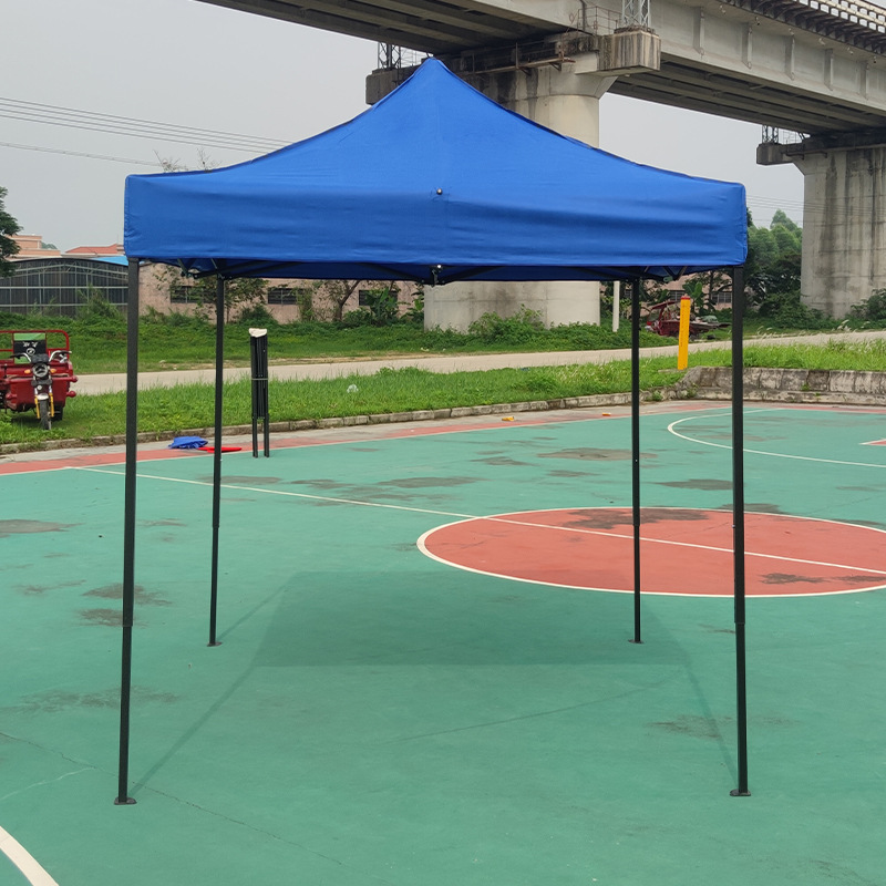 Outdoor Advertising Tent with Printed Canopy, Parking Stall Four-Legged Tent Umbrella with Three-Sided Fabric, Foldable and Rainproof