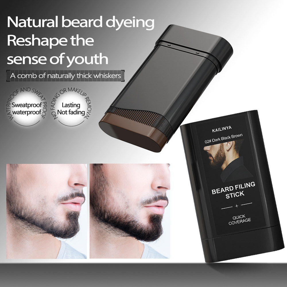 Карандаш для окрашивания бороды, водо- и потоотталкивающий, для белых волос