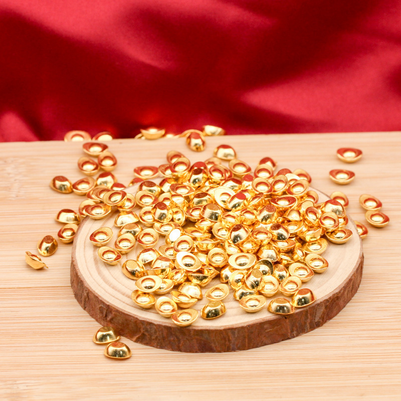 Wholesale lucky alloy mini small ingot ornaments solid ingot simulation gold ingot metal crafts wholesale