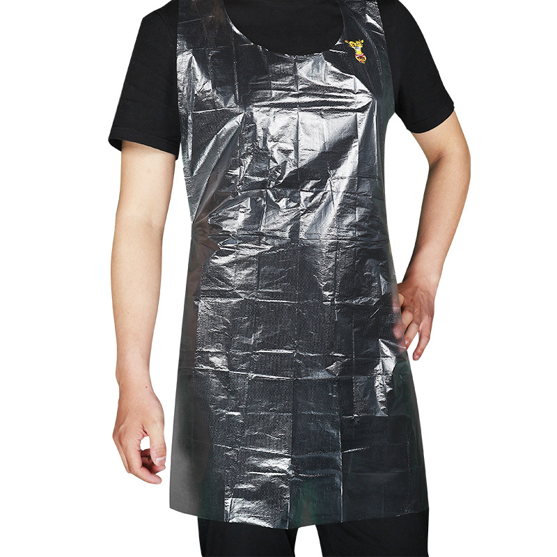 Wholesale disposable apron kitchen catering anti-fouling anti-oil plastic apron crayfish barbecue pe bib