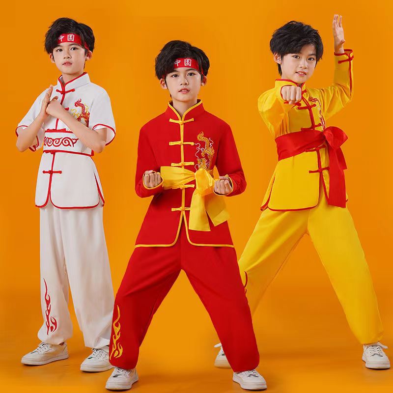 Новая детская одежда для тренировок по ушу кунг-фу Китайский стиль Одежда для выступлений для мальчиков и девочек Костюм для тайцзи