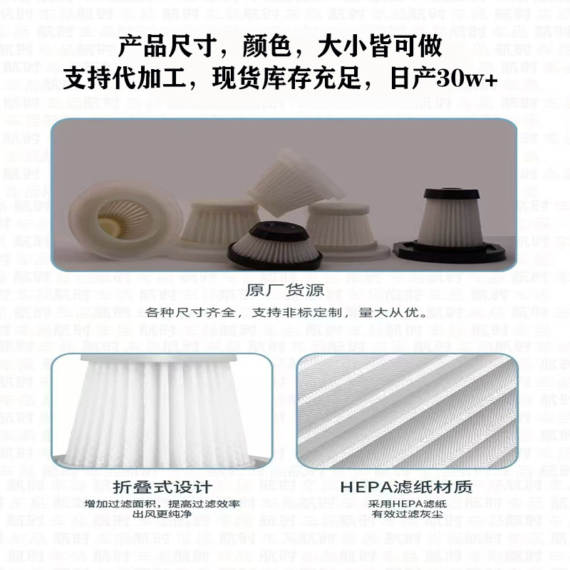 Suitable for Mini Vacuum Cleaner Accessories Filter Element Wireless Portable Washable Hepa Replacement Air Vacuum Cleaner Filter Element