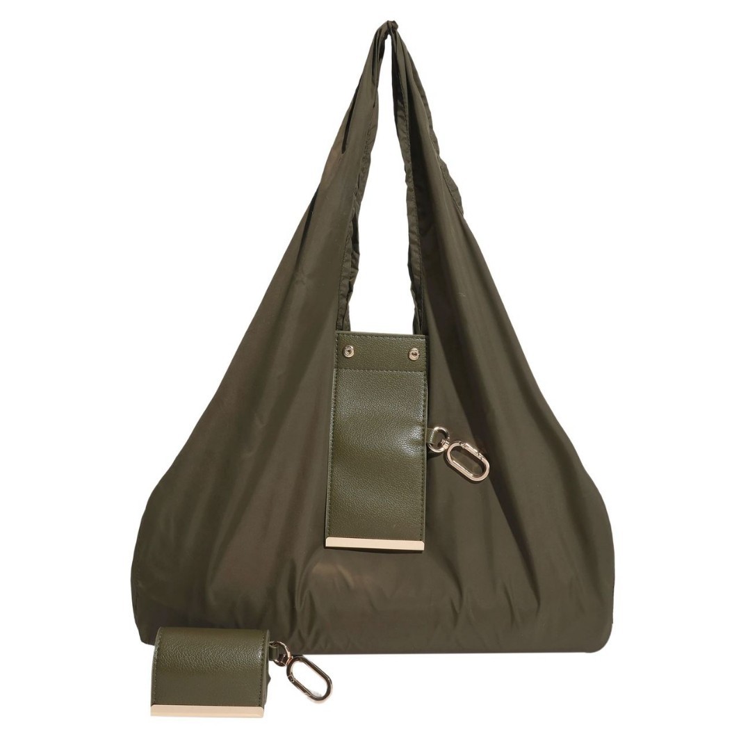 Cross-border ins style key chain storage cloth bag large capacity environmental protection shopping bag pendant accessories new texture