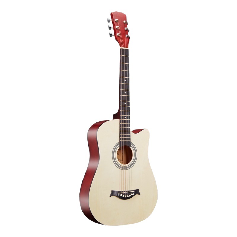 Factory Wholesale Guitar 38inch Folk Acoustic Guitar Popular among Beginners Practice Piano Jita Cross-Border Supply Instrument Factory