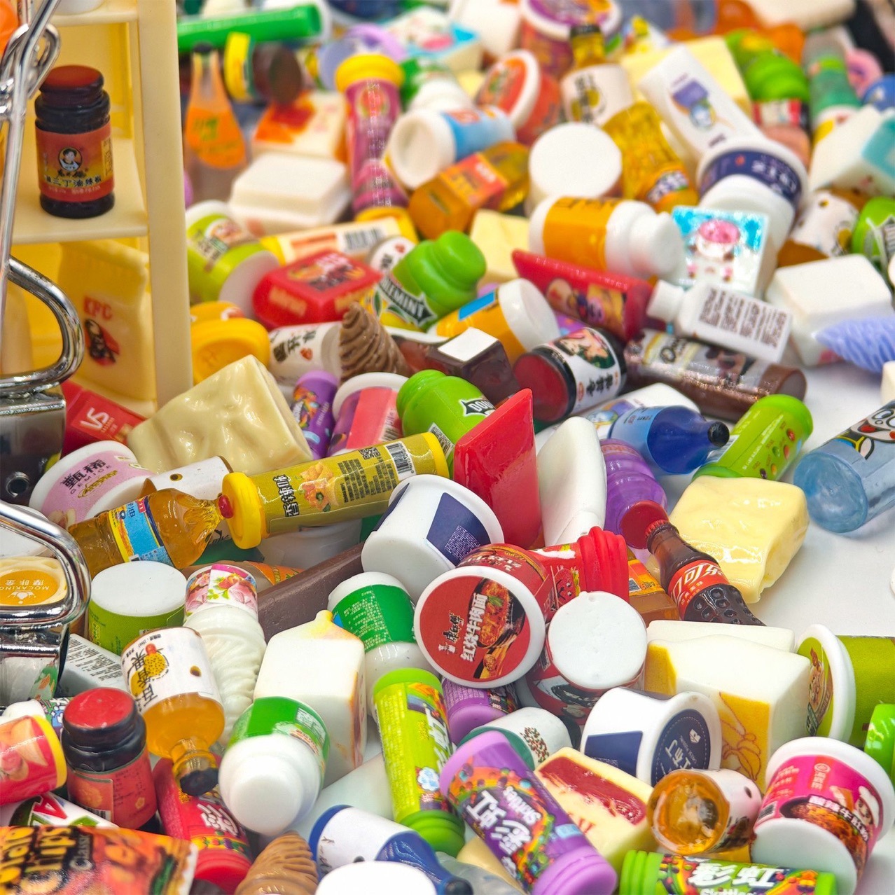 Miniature Food Toys DIY Convenience Store Supermarket Toys Mini Model Cans Small Bottles Cigarette Boxes Instant Noodles