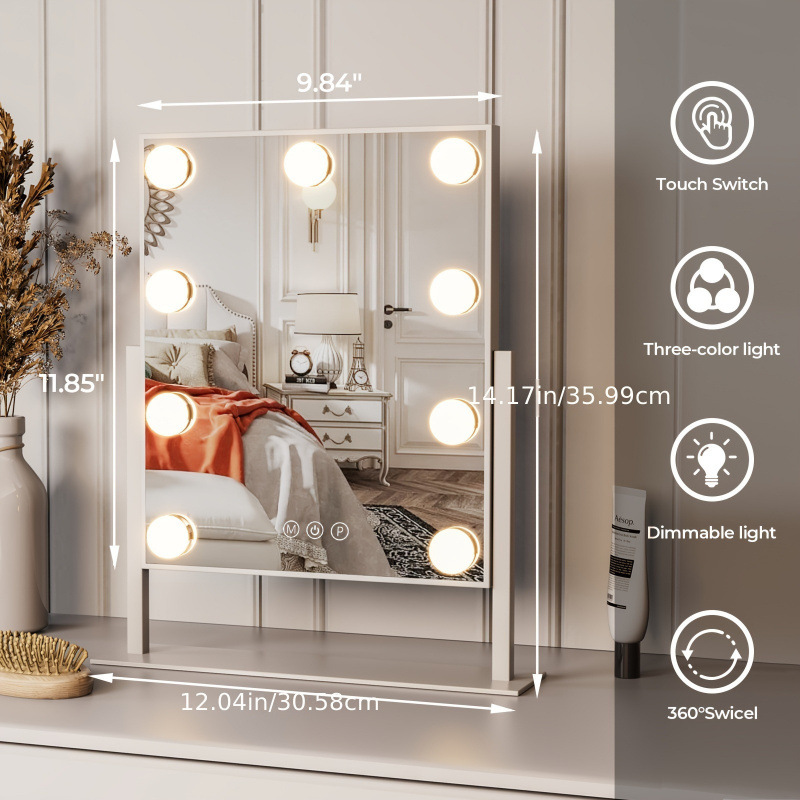 2026 New Cross-Border Dropshipping 10 Dimmable Led Hollywood-Style Vanity Mirror Lights