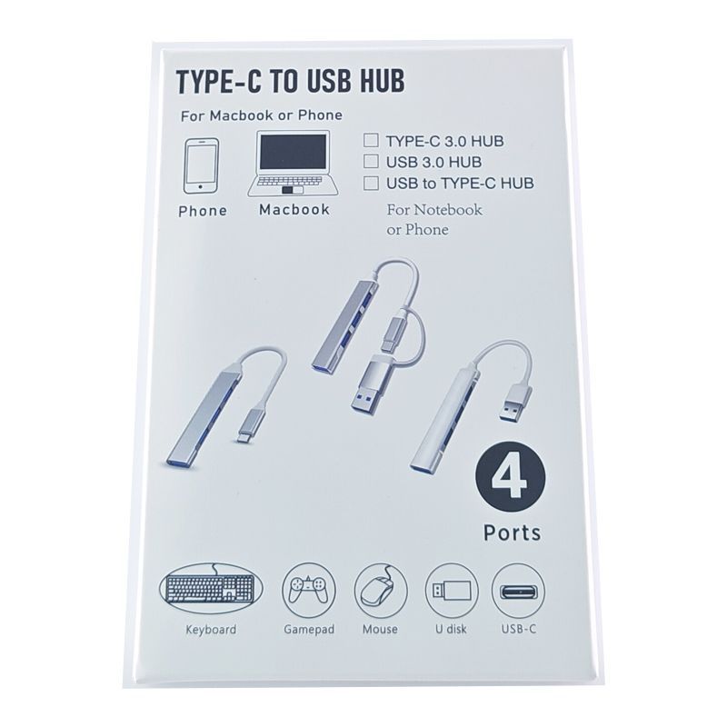 Two-In-One Usb/Type-C Interface Expander 3.0Hub Splitter One-To-Four Multi-Port Type-C Expansion Dock