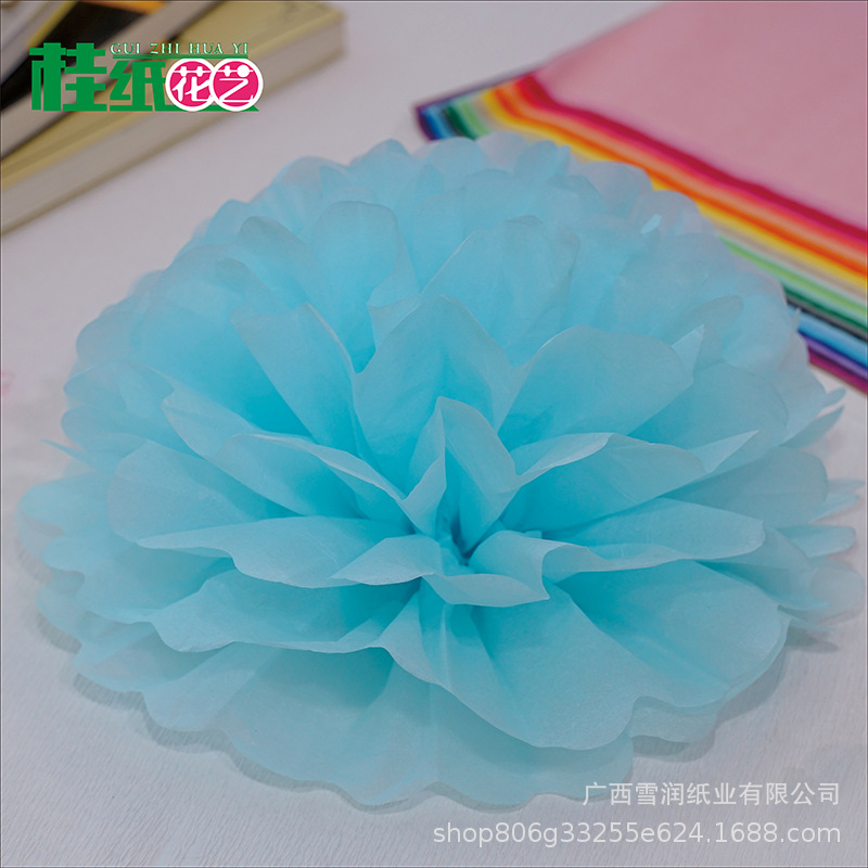 Manufacturers in Europe and the United States popular wedding decorative paper flower ball store window decoration wholesale e-commerce [cinnamon paper flower art]
