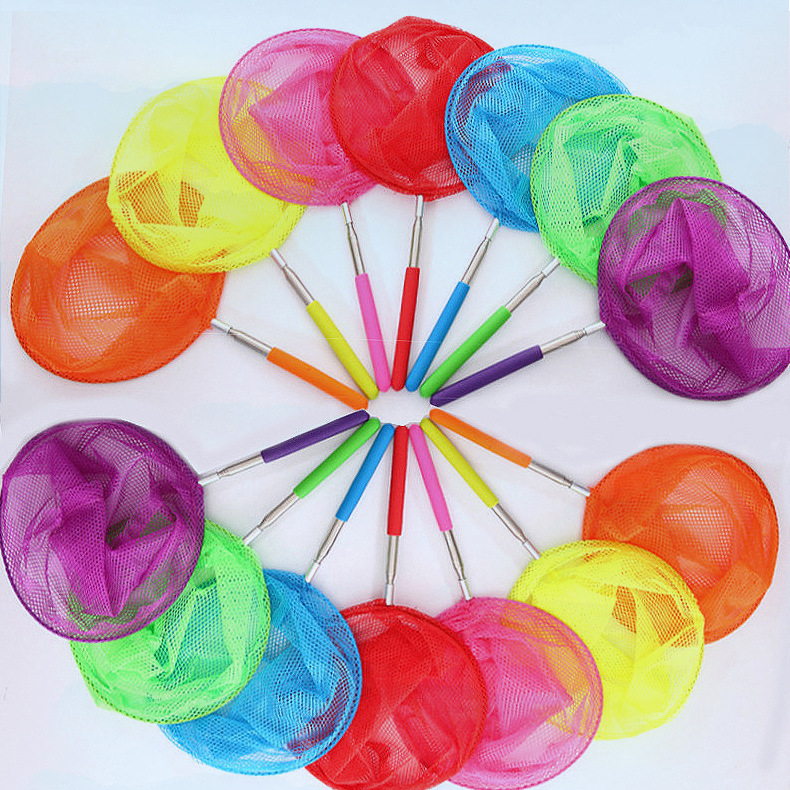 Net Bag Children's Fishing Net Retractable Dragonfly Fishing Bag Color Butterfly Fishing Net Fishing Butterfly Net Outdoor Toys