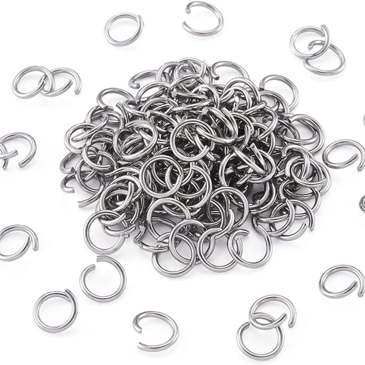 Factory Direct Sales Stainless Steel Open Ring DIY Gold Jewelry Connecting Ring Closed Ring Handmade Necklace Hanging Ring Accessories