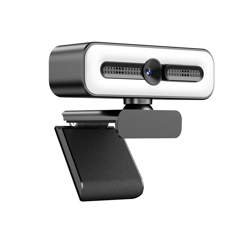 4K High-Definition Computer Camera Driver-Free with Beauty Fill Light for Online Class Live Broadcast External Computer Camera