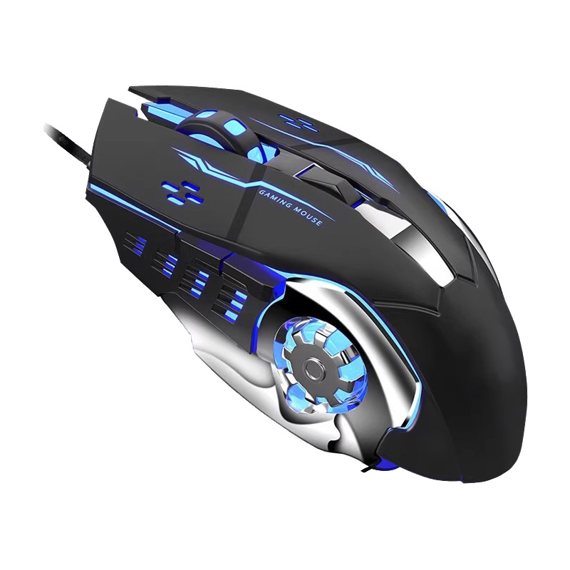 Factory Wholesale Wired Hot Wheels Gaming Mouse Mechanical Electric Competition Macro Programming Office Laptop Peripherals