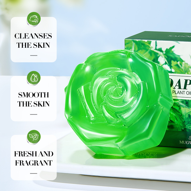 English SADOER rose-shaped essential oil soap handmade soap cleaning body universal soap cross-border foreign trade Wholesale