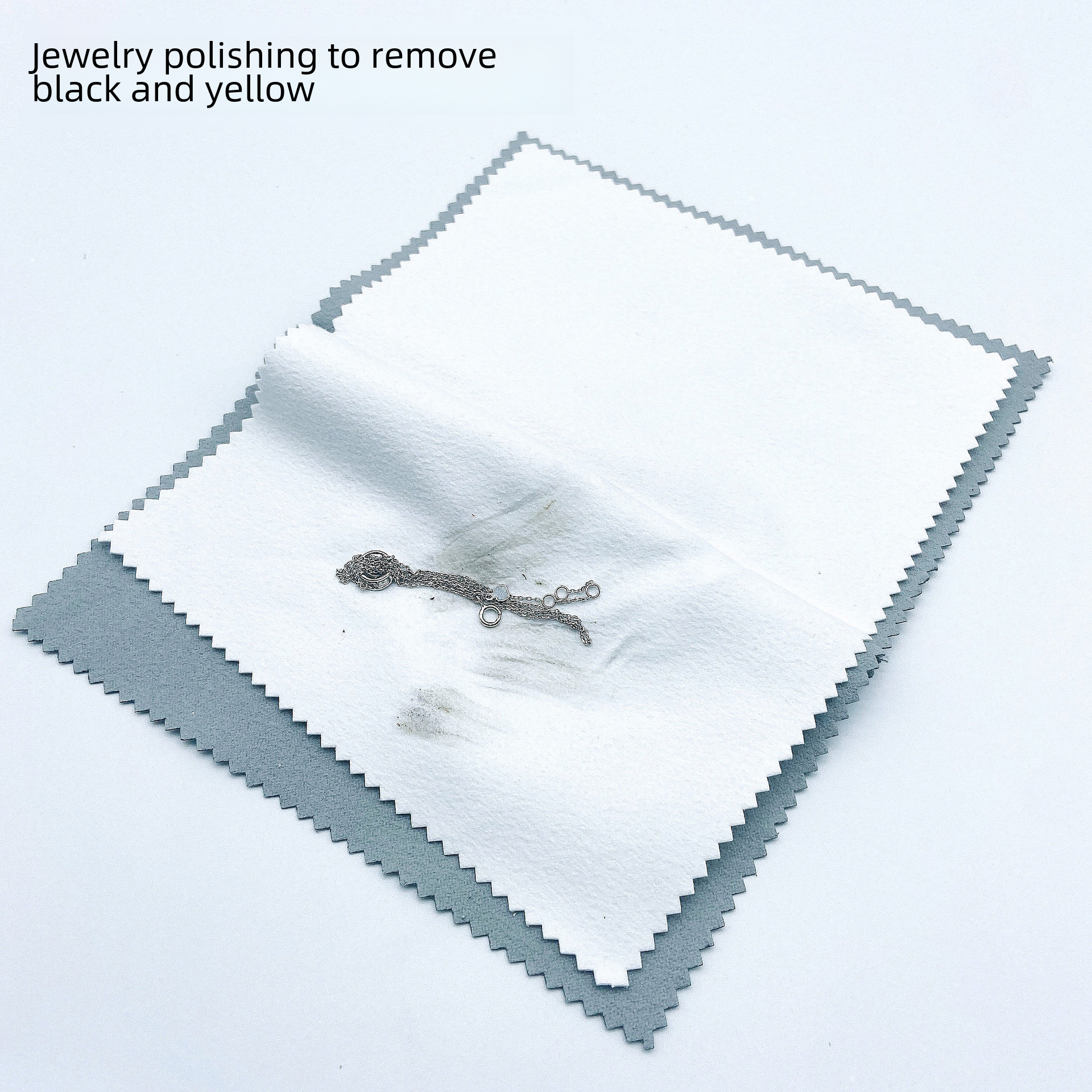 Four-layer silver cleaning cloth jewelry care cleaning Polish cloth polishing maintenance cloth double-sided velvet lock edge silver cleaning cloth wholesale