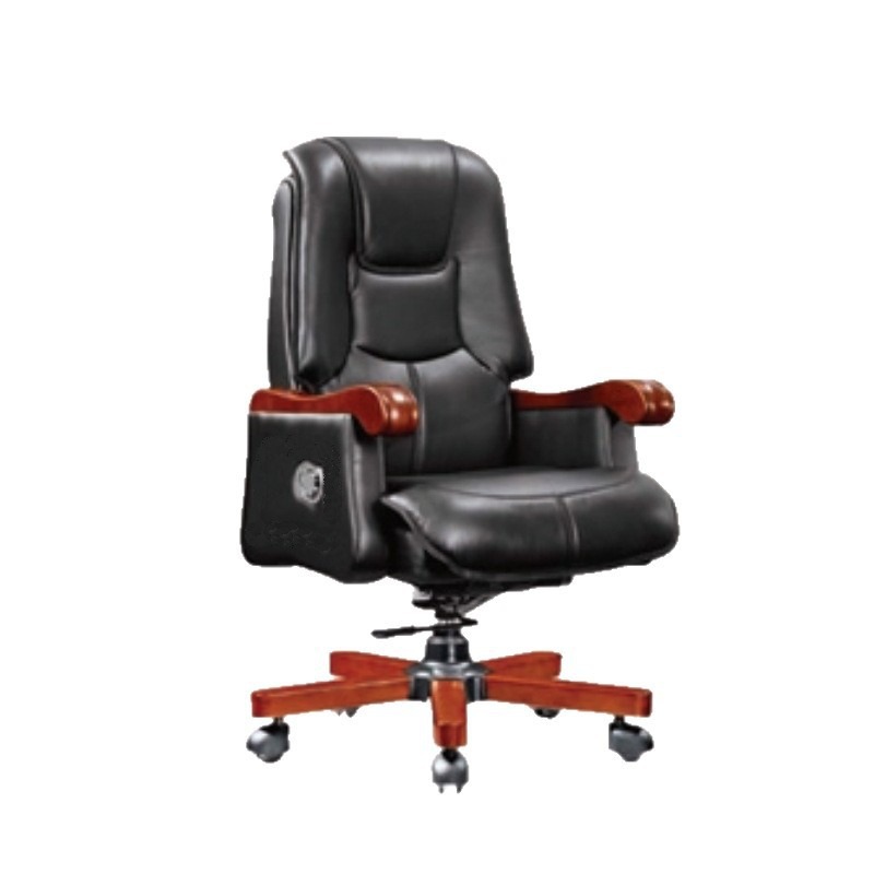 Lecong Office Furniture Traditional Style Comfortable Sedentary Reclining Nap Chair Large Boss Chair with Footrest