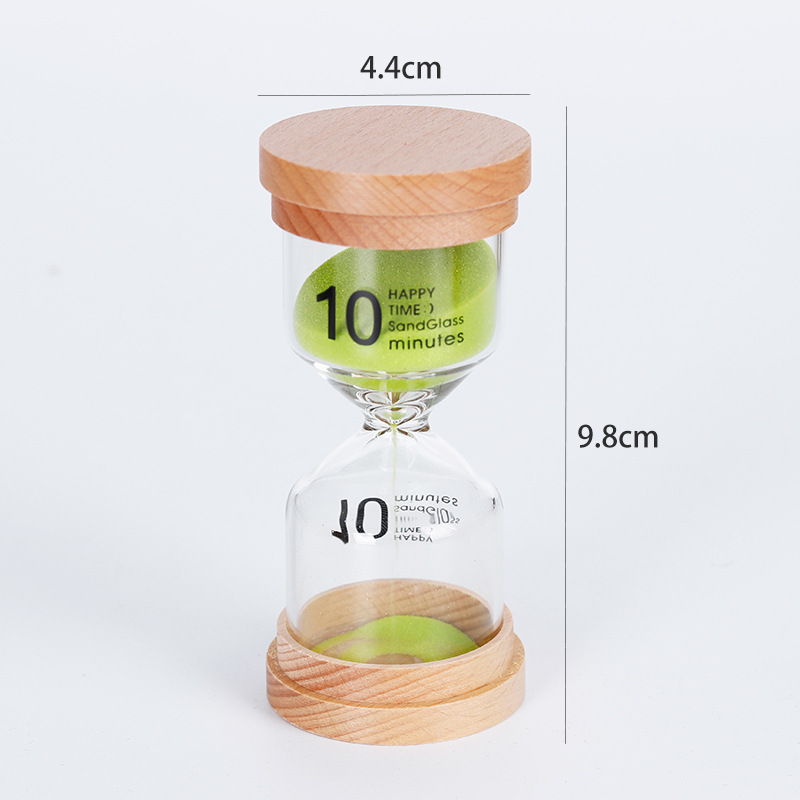 SOURCE Factory wholesale all kinds of creative wooden cover glass hourglass 1 minute to 30 minutes glass hourglass timer