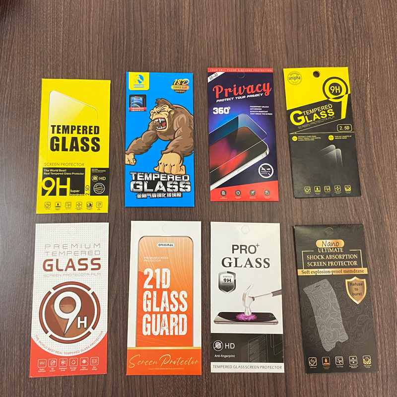 Упаковка для закаленной пленки 10 в 1, толщина, 21D, защитная пленка для мобильного телефона, конверт для упаковки, белая карточка