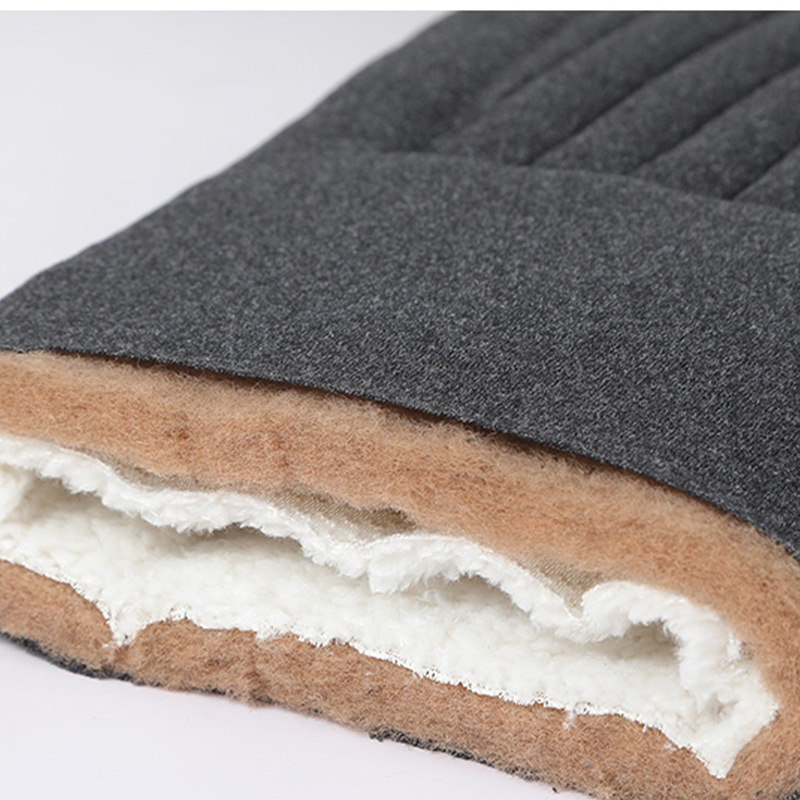 Winter Elderly Thickened Lamb Fleece Cotton Pants Three-layer Camel Fleece Cotton Pants for Middle-aged and Elderly Dad Warm Cold-proof Waist Elastic