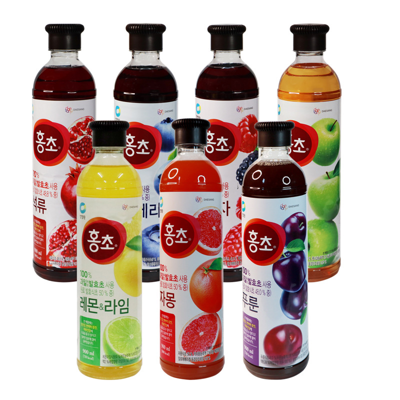 12 bottles South Korea clean garden pomegranate red vinegar drink concentrated fruit vinegar blueberry juice red vinegar fermented vinegar drink 900ml