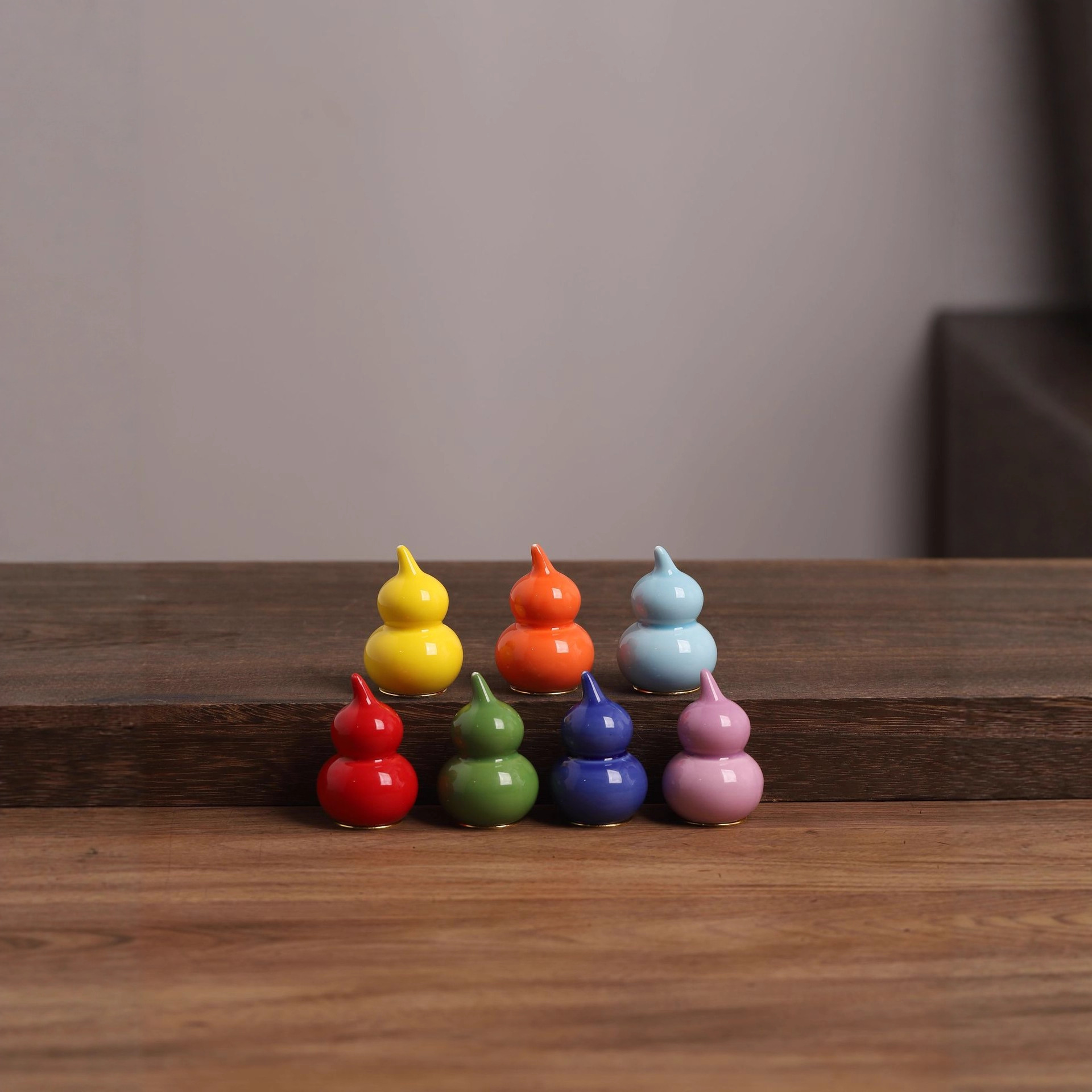 Source Manufacturer Colorful Small Gourd Tea Ornaments Tea Pets Creative Tea Cup Decorations Tea Ceremony Accessories Tea Toys Tea Sets