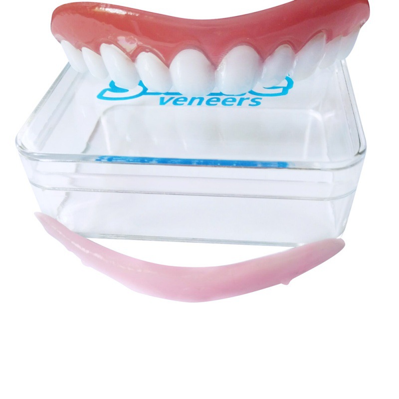 Cross-Border Supply of Simulated Denture Stickers for Stage Temporary Smiling Makeup Plastic Upper and Lower Row Whitening Tooth Set Smile