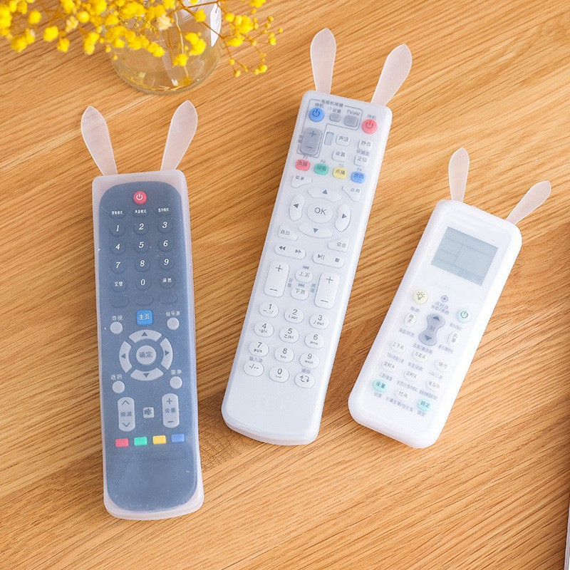 Creative Silicone Rabbit Transparent Remote Control Cover Luminous Hd Air Conditioner Tv Dustproof and Waterproof Cover Protective Cover